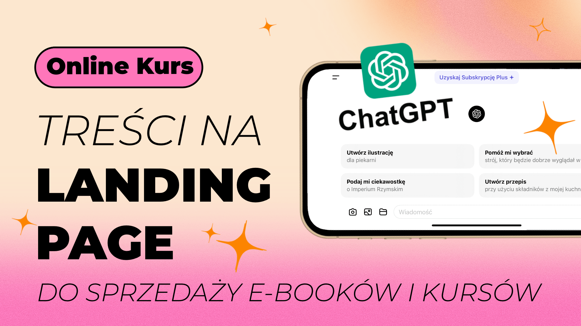 Kurs “Treści na Landing Page z ChatGPT”